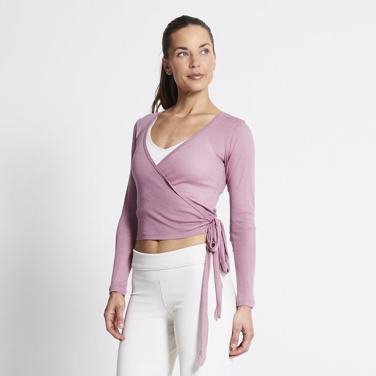 Wrap top "Pilates Top" Heather Pink